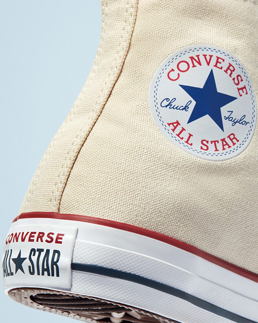 Tenisky Vysoke Converse Chuck Taylor All Star Klasické Damske Béžové Biele | SK FS11JO7